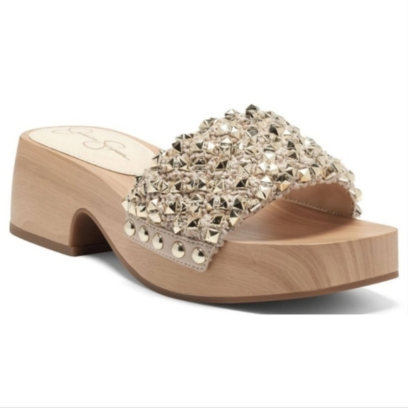 NIB Jessica Simpson Rell Crochet Slide Platform Sandal Size 6.5 NIB - Picture 1 of 8